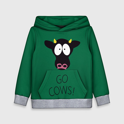 Детская толстовка Go Cows / 3D-Меланж – фото 1