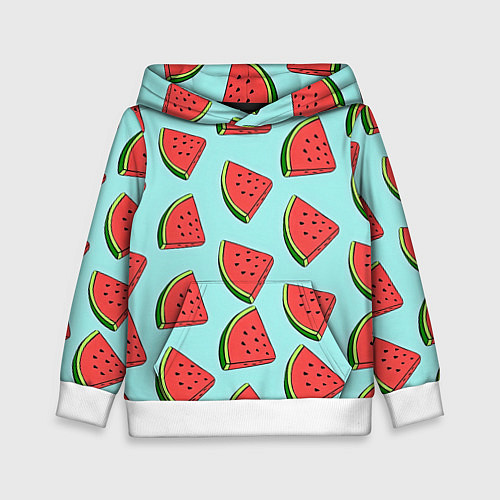 Детская толстовка Дольки арбузов / 3D-Белый – фото 1