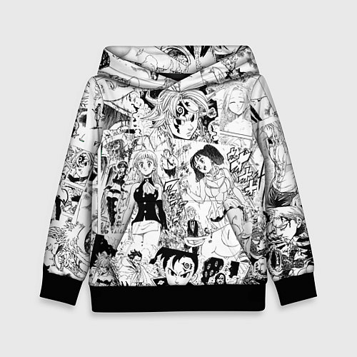 Детская толстовка Семь смертных грехов, манга / 3D-Черный – фото 1