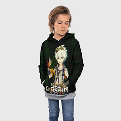 Толстовка-худи детская Беннетт Genshin Impact, цвет: 3D-меланж — фото 2