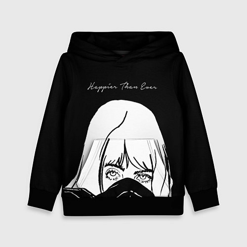 Детская толстовка Happier Than Ever, Билли Айлиш / 3D-Черный – фото 1