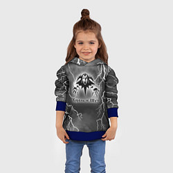 Толстовка-худи детская КОРОЛЬ И ШУТ МОЛНИЯ, цвет: 3D-синий — фото 2