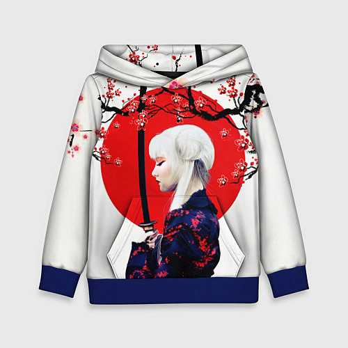 Детская толстовка НАД ВЕТВЯМИ САКУРЫ / 3D-Синий – фото 1