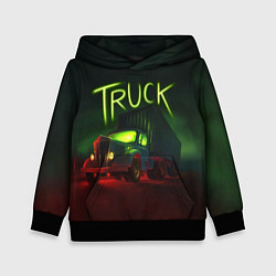 Толстовка-худи детская Truck neon, цвет: 3D-черный
