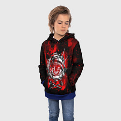Толстовка-худи детская АлисА глаз в колючей проволоке, цвет: 3D-синий — фото 2