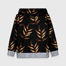 Детская толстовка Золотисто-красные листья