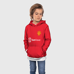 Толстовка-худи детская Роналду Манчестер Юнайтед, цвет: 3D-белый — фото 2