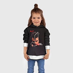 Толстовка-худи детская АлисА JAZZ, цвет: 3D-белый — фото 2