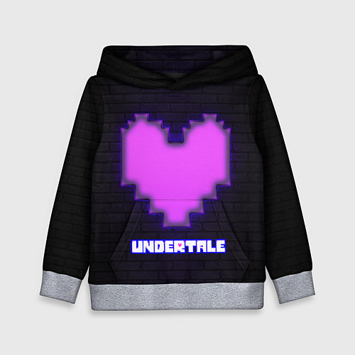 Детская толстовка UNDERTALE PURPLE HEART / 3D-Меланж – фото 1