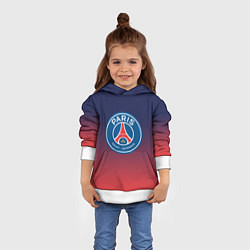 Толстовка-худи детская PSG ПСЖ PARIS SAINT GERMAIN, цвет: 3D-белый — фото 2