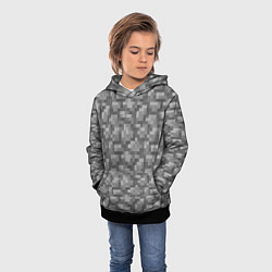 Толстовка-худи детская Булыжник, цвет: 3D-черный — фото 2
