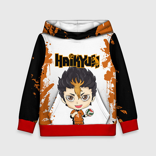 Детская толстовка Юу Нишиноя Nishinoya Yu Z / 3D-Красный – фото 1