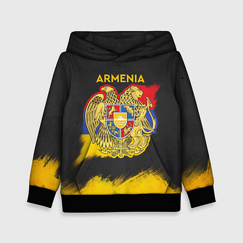 Детская толстовка Yellow and Black Armenia / 3D-Черный – фото 1