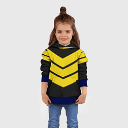 Толстовка-худи детская Три полоски, цвет: 3D-синий — фото 2