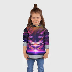 Толстовка-худи детская Закат Облака, цвет: 3D-меланж — фото 2