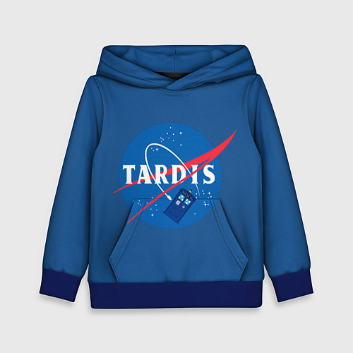 Детская толстовка Тардис в космосе / 3D-Синий – фото 1