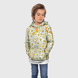 Толстовка-худи детская Раз - ромашка, два - ромашка, цвет: 3D-белый — фото 2
