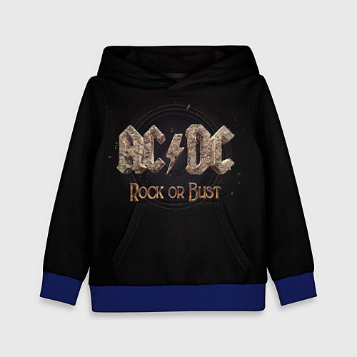 Детская толстовка ACDC Rock or Bust / 3D-Синий – фото 1