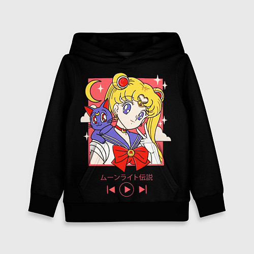 Детская толстовка Сейлор Мун / 3D-Черный – фото 1