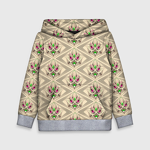 Детская толстовка Арт деко на бежевом фоне / 3D-Меланж – фото 1