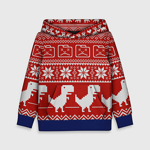 Детская толстовка Новогодний гугл / 3D-Синий – фото 1