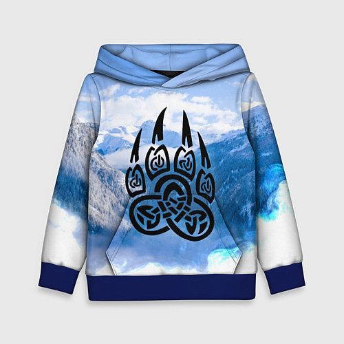 Детская толстовка Печать Велеса Волчья лапа / 3D-Синий – фото 1