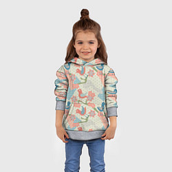 Толстовка-худи детская Традиционный японский орнамент, цвет: 3D-меланж — фото 2