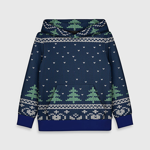 Детская толстовка Зимняя ночь / 3D-Синий – фото 1