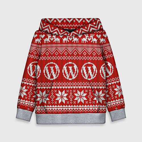 Детская толстовка Вязаный рисунок / 3D-Меланж – фото 1