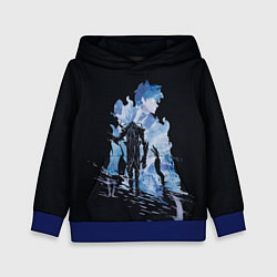Толстовка-худи детская Solo leveling силуэт, цвет: 3D-синий