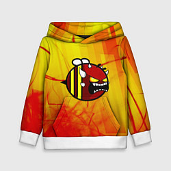 Толстовка-худи детская Geometry Dash: Red Demon, цвет: 3D-белый
