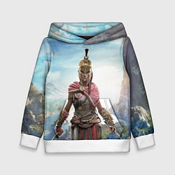 Толстовка-худи детская Воинственная Кассандра, цвет: 3D-белый