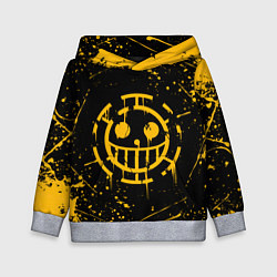 Толстовка-худи детская ONE PIECE PIRATES ВАН ПИС ПИРАТЫ ЖЁЛТЫЙ, цвет: 3D-меланж