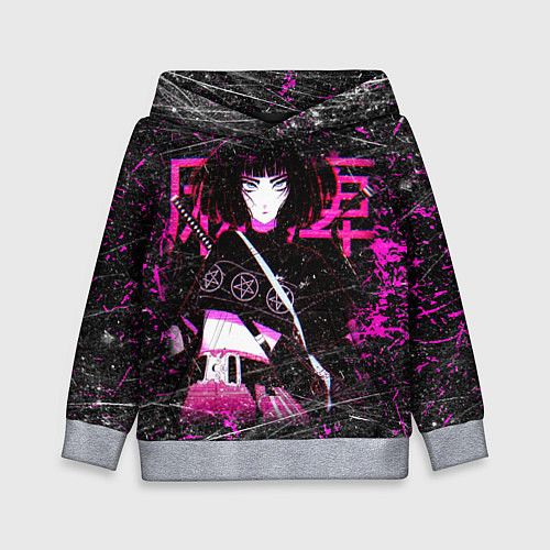 Детская толстовка Vinne Yuna Самурай Киберпанк / 3D-Меланж – фото 1