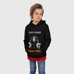 Толстовка-худи детская Герои и Злодеи Король и Шут, цвет: 3D-красный — фото 2