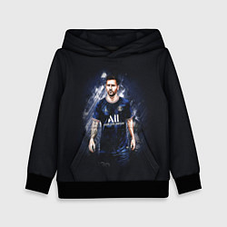 Толстовка-худи детская Lionel Messi Paris Saint-Germain, цвет: 3D-черный