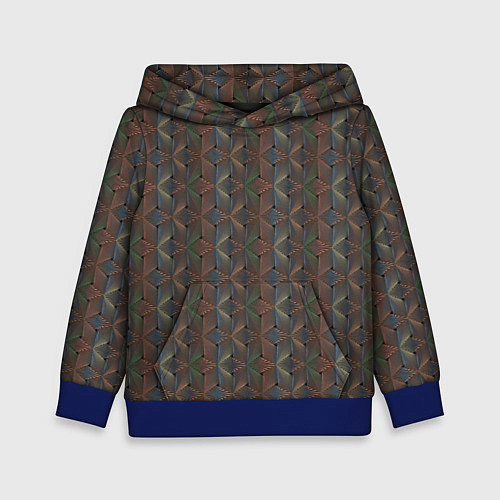 Детская толстовка Абстракция из разноцветных треугольников из линий / 3D-Синий – фото 1