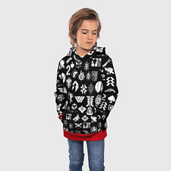 Толстовка-худи детская DESTINY 2 PATTERN GAME LOGO ДЕСТИНИ 2 ПАТТЕРН СИМВ, цвет: 3D-красный — фото 2