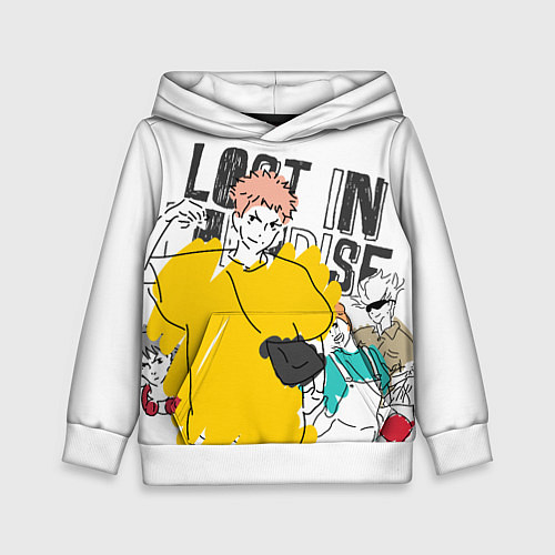 Детская толстовка Итадори Юдзи - Jujutsu Kaisen / 3D-Белый – фото 1