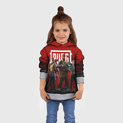 Толстовка-худи детская ПАБГ КОРОЛЕВСКАЯ БИТВА PUBG, цвет: 3D-меланж — фото 2