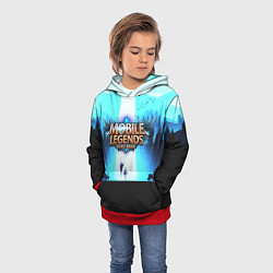 Толстовка-худи детская MOBILE LEGENDS BANG BANG МОБА ЛЕГЕНДС, цвет: 3D-красный — фото 2