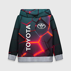 Толстовка-худи детская TOYOTA 3D NEON ТОЙОТА 3Д ПЛИТЫ НЕОН, цвет: 3D-меланж