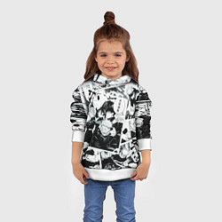 Толстовка-худи детская Магическая битва Jujutsu Kaisen манга, цвет: 3D-белый — фото 2
