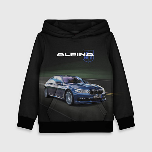 Детская толстовка Alpina на дороге / 3D-Черный – фото 1