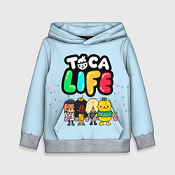 Толстовка-худи детская Toca Life: Logo, цвет: 3D-меланж