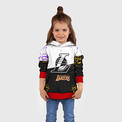 Толстовка-худи детская Коби Брайант Los Angeles Lakers,, цвет: 3D-красный — фото 2