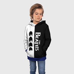 Толстовка-худи детская The Beatles черно - белый партер, цвет: 3D-синий — фото 2