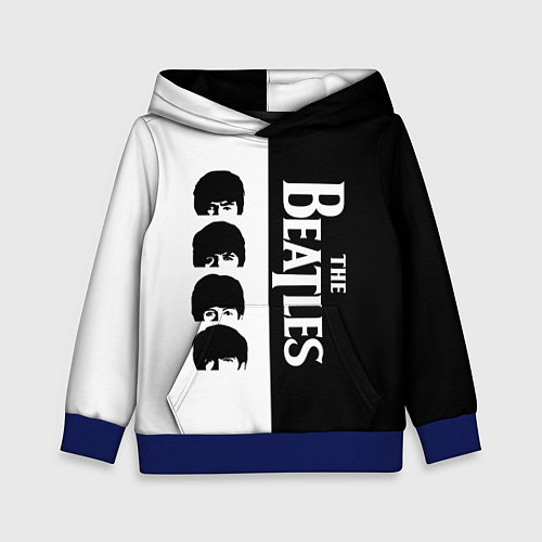 Детская толстовка The Beatles черно - белый партер / 3D-Синий – фото 1