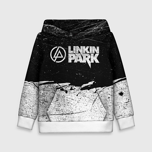 Детская толстовка Линкин Парк Лого Рок ЧБ Linkin Park Rock / 3D-Белый – фото 1