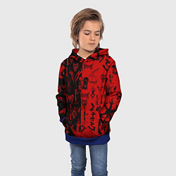 Толстовка-худи детская BERSERK BLACK RED БЕРСЕРК ПАТТЕРН, цвет: 3D-синий — фото 2